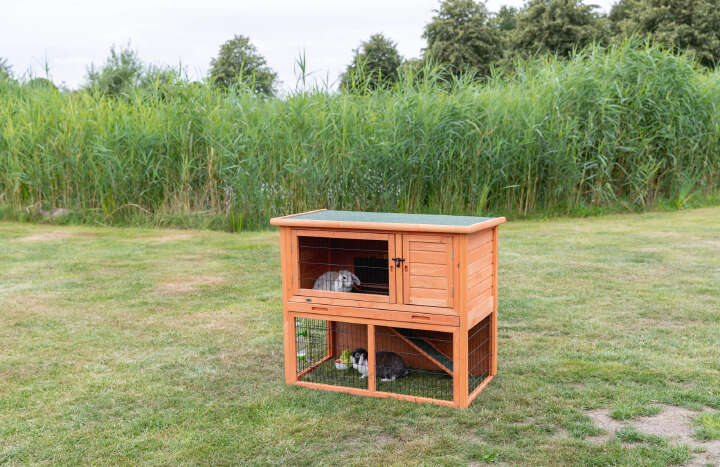 TRIXIE natura Kleintierstall mit Freilaufgehege